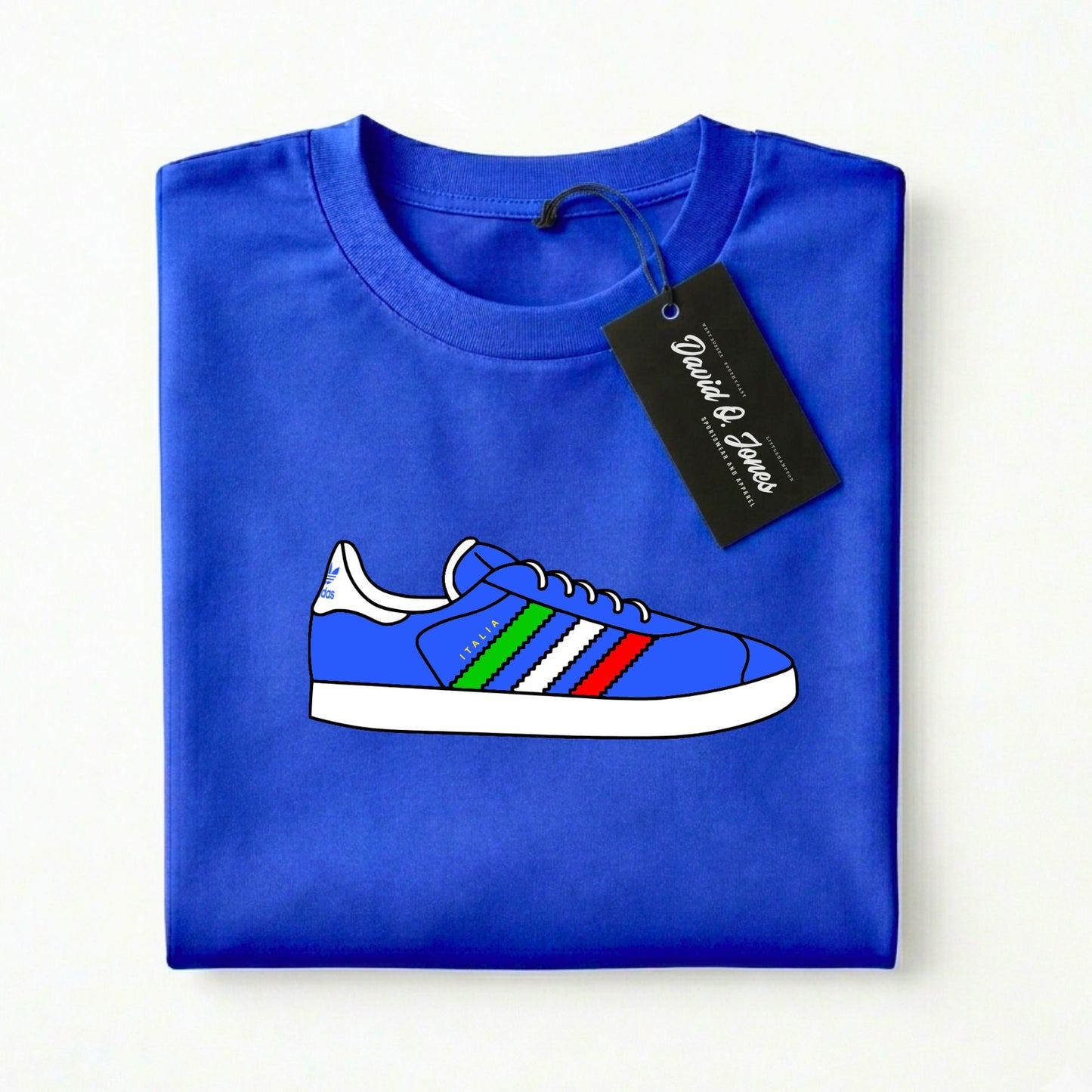 Gazelle Italy Football T Shirt Italia Casual Trainer Tee - Adults