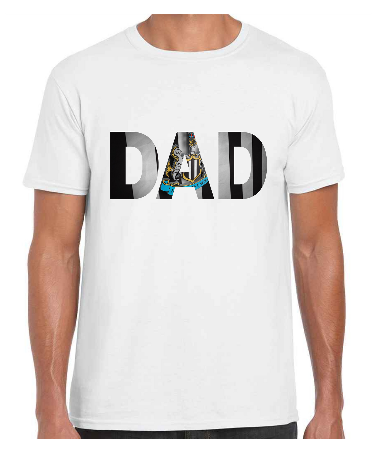 Newcastle - Dad T Shirt (White/Black/Grey)