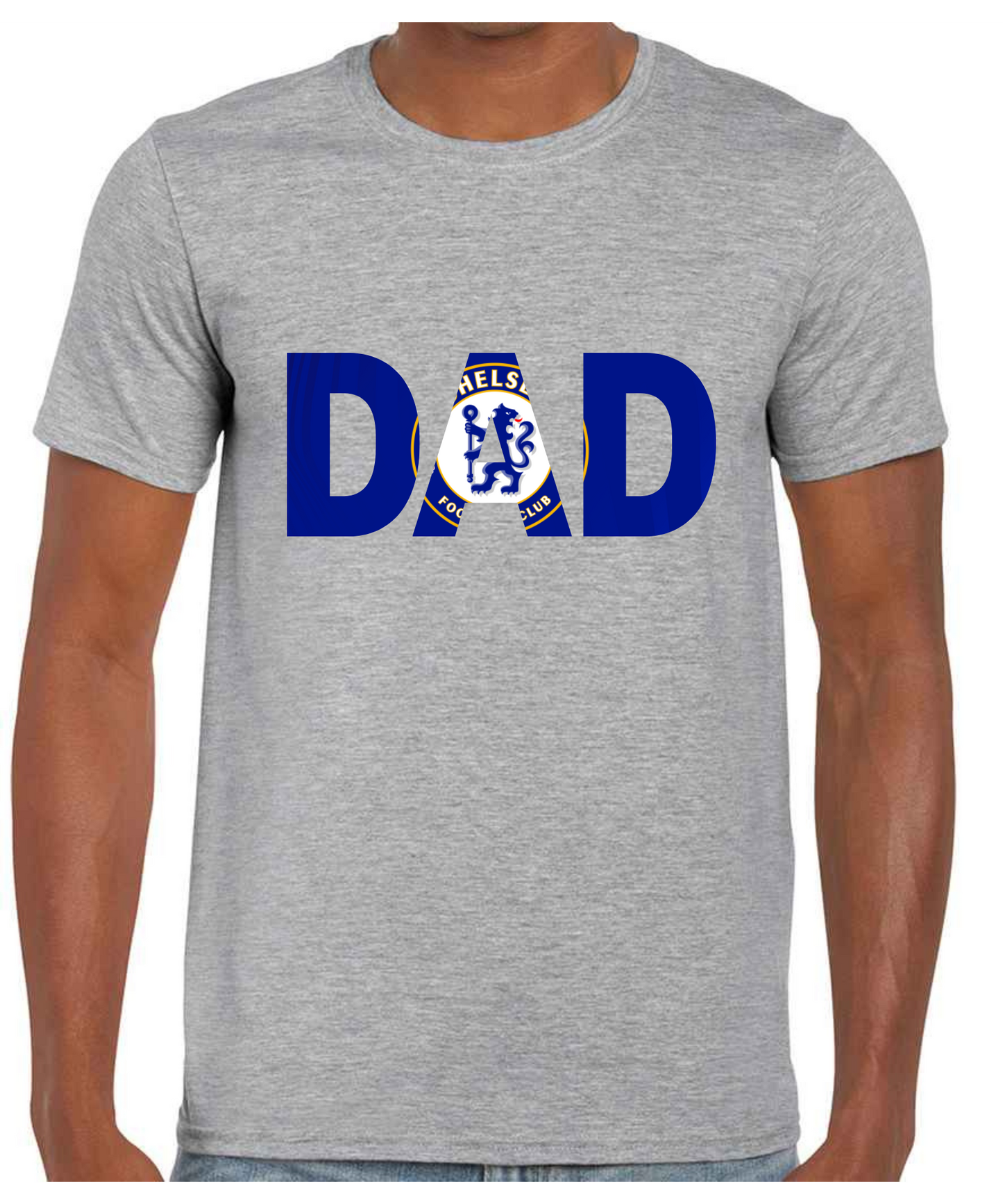 Chelsea - Dad T Shirt (White/Black/Grey)