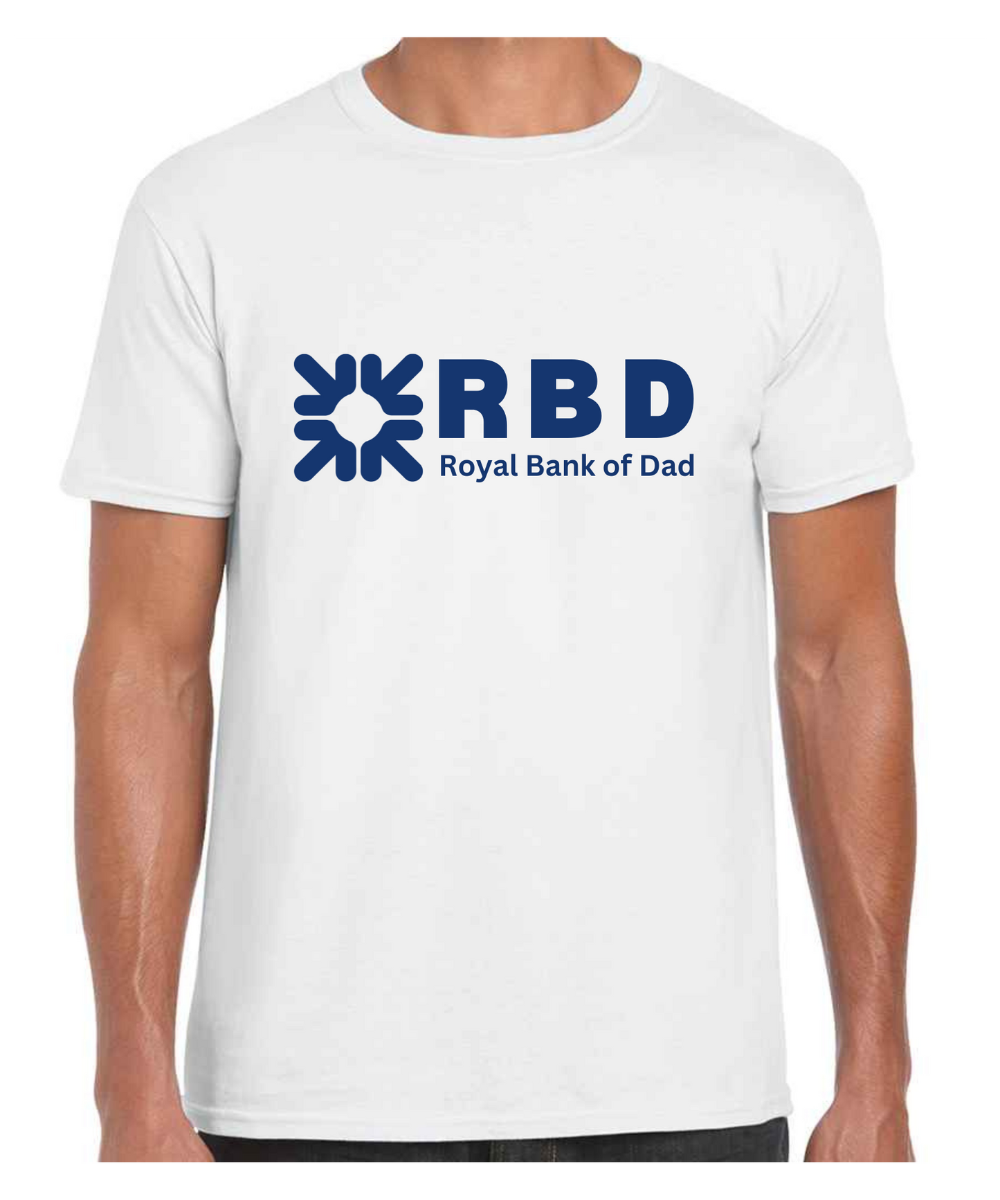 Royal Bank Of Dad T Shirt (White/Black/Grey)