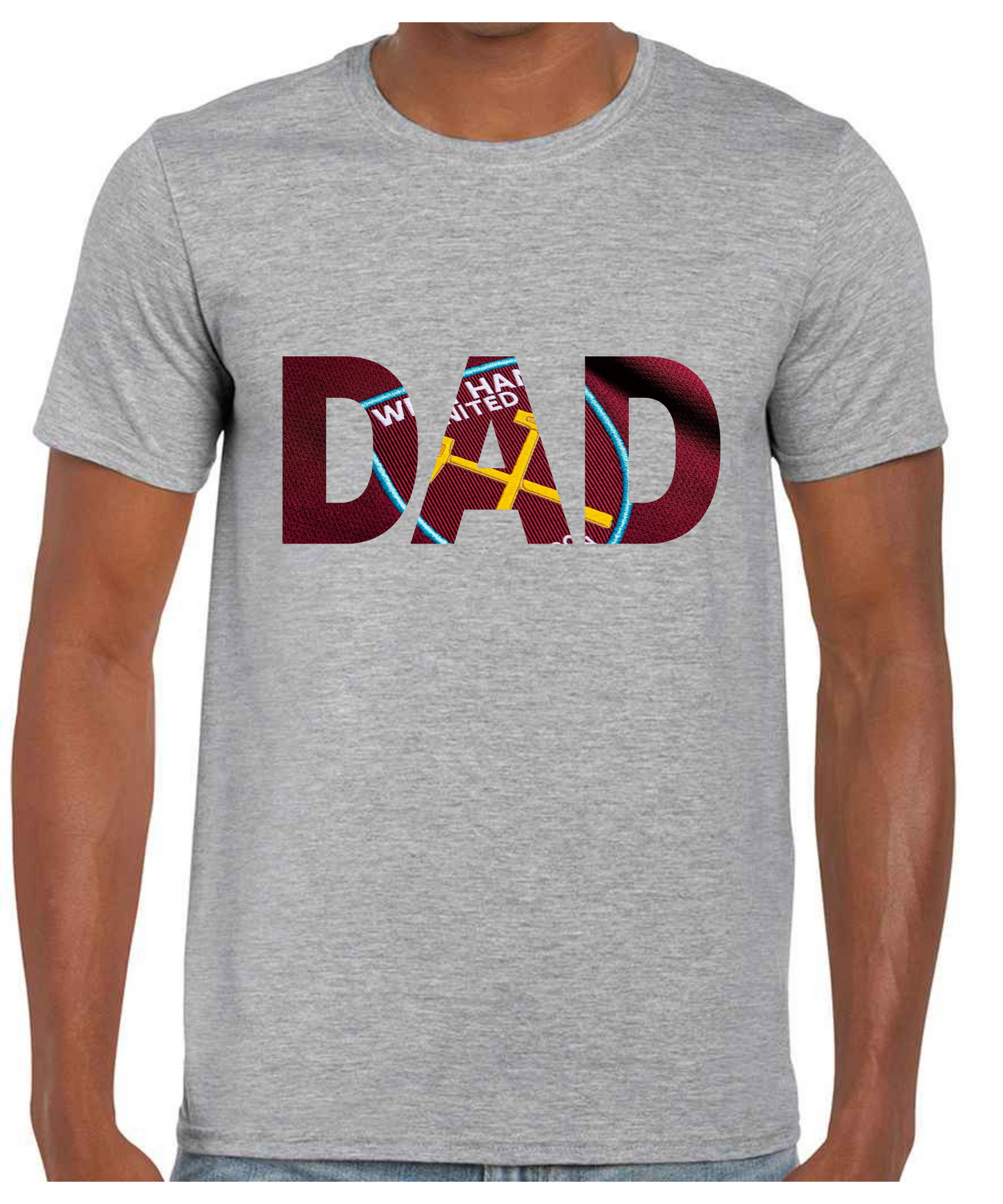 West Ham - Dad T Shirt (White/Black/Grey)