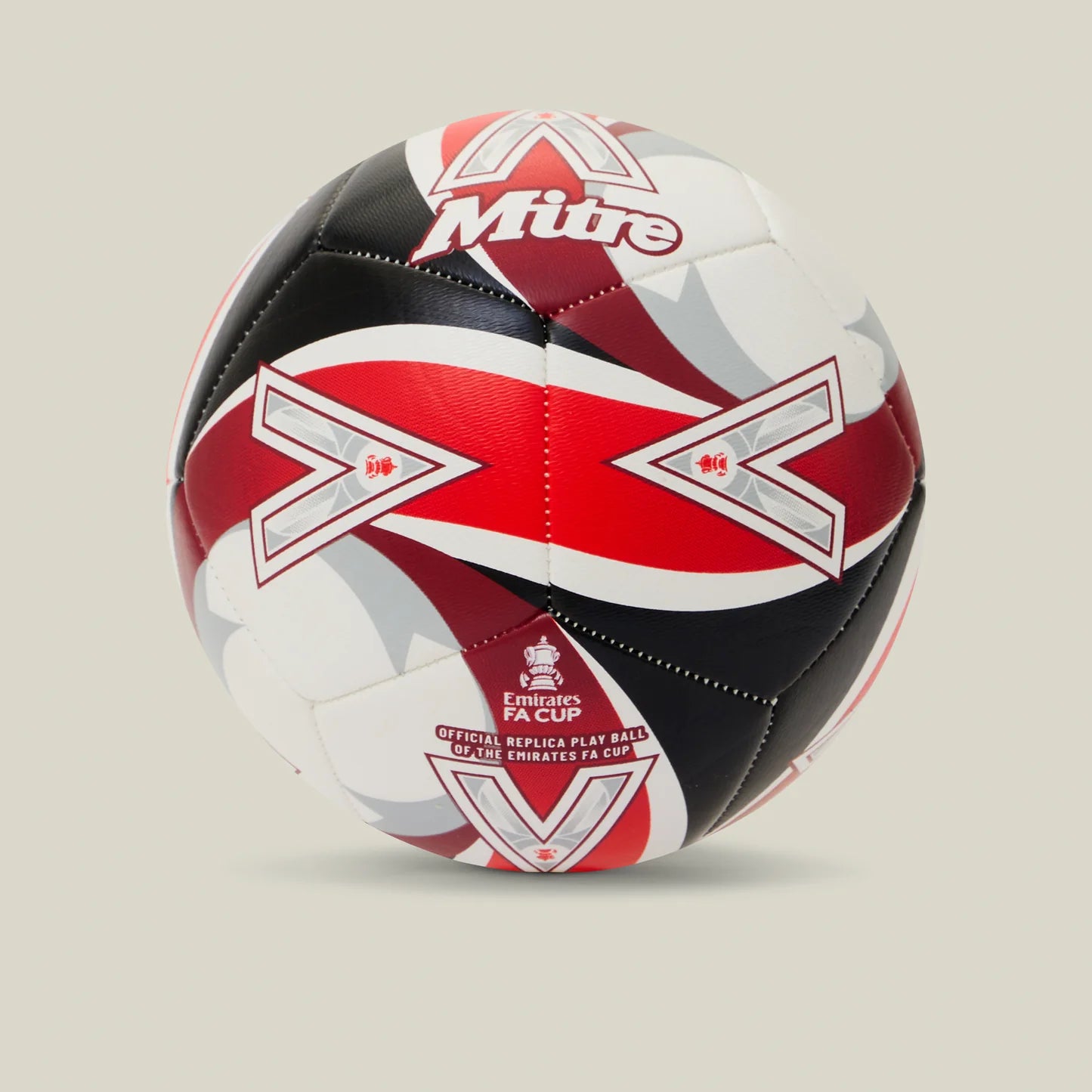 Mitre Emirates FA Cup Play Football - White/Red/Black - MINI SKILLS BALL
