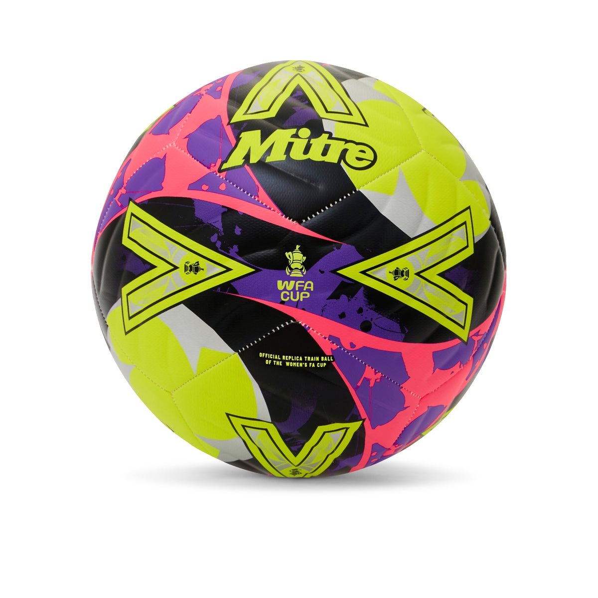 Mitre Women's Fa Cup Football 26/27 - Lime/ Purple - Size 4