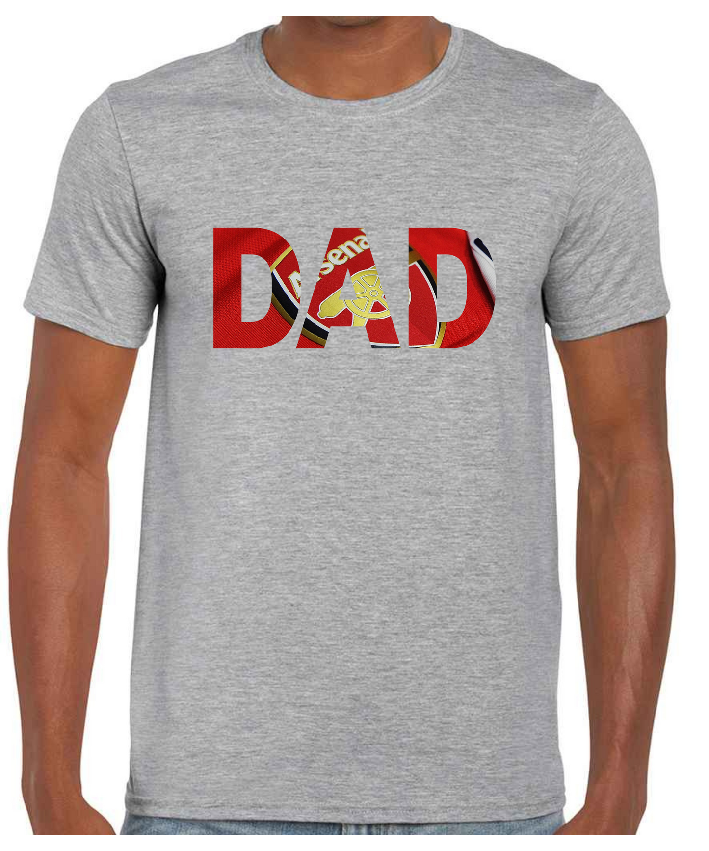 Arsenal - Dad T Shirt (White/Black/Grey)