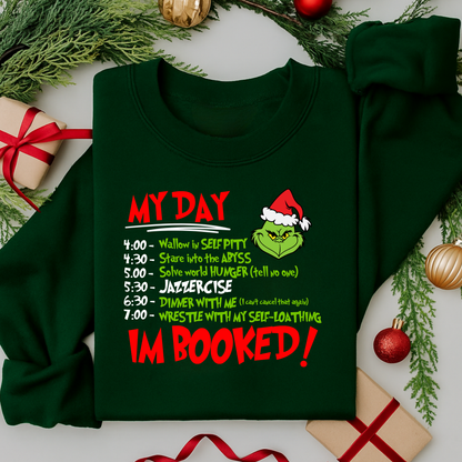 Funny Grinch Adult Christmas Jumper | Funny Festive Sweatshirt | Xmas Sweater Gift for Men & Women