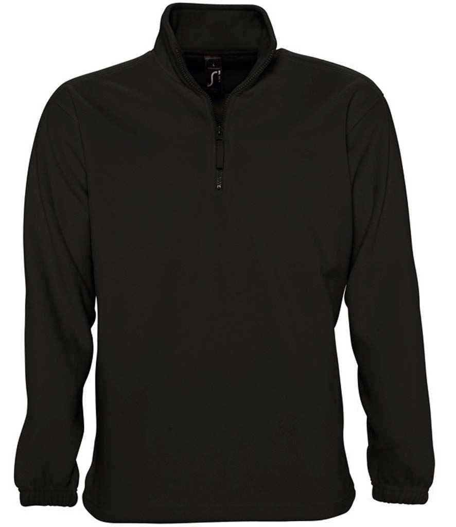 SOL'S Ness Zip Neck Fleece- Black