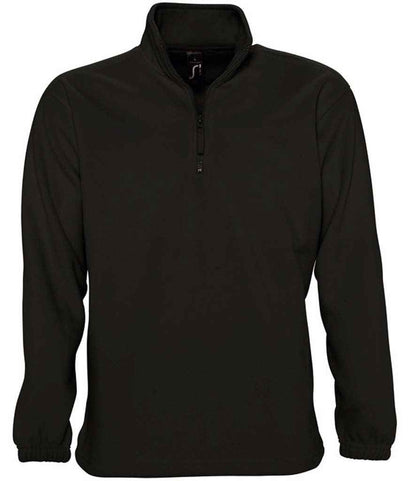 SOL'S Ness Zip Neck Fleece- Black