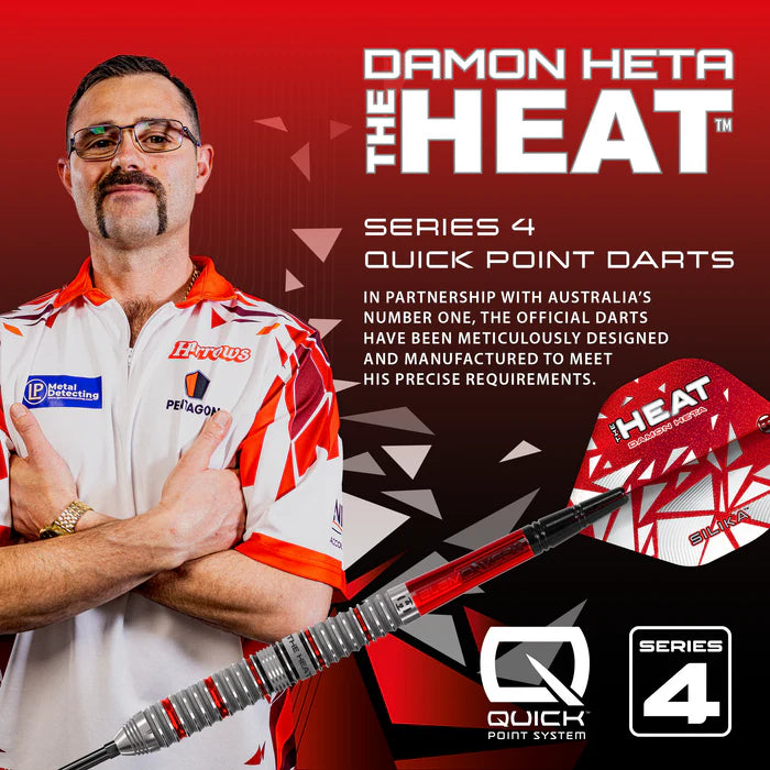 Harrows Damon Heta 90% Series 4 Quick Point Darts Set