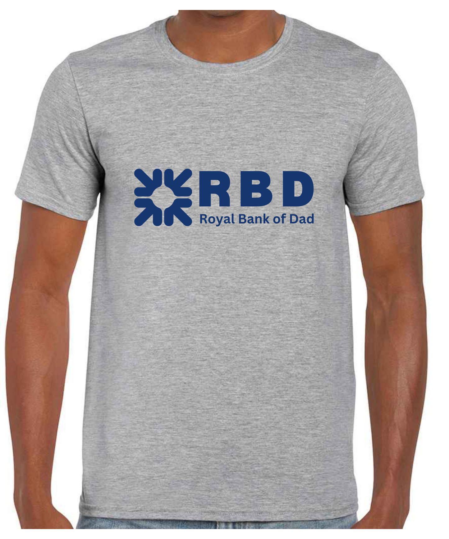 Royal Bank Of Dad T Shirt (White/Black/Grey)