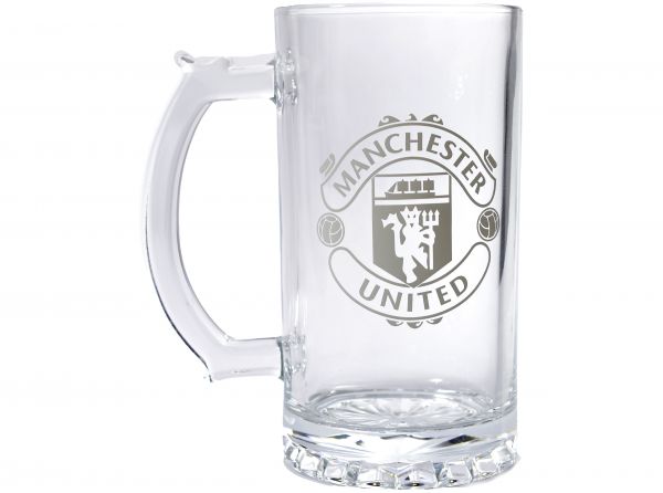 Man Utd Crest Stein Pint Glass