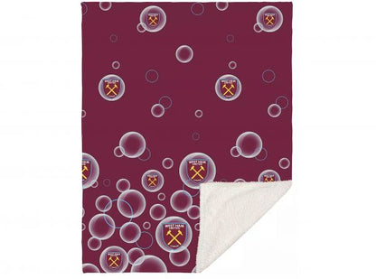 West Ham United Crest Sherpa Plush Blanket