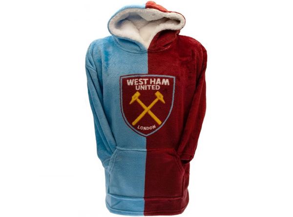 West Ham United Kids Fleece Poncho Hoodie Pyjamas