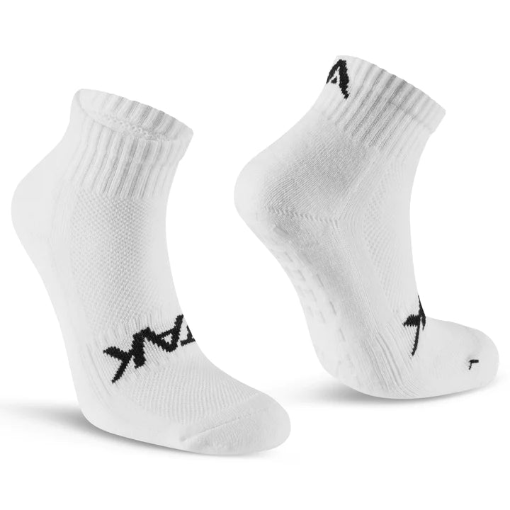 Atak Gripzlite Pro Quater Socks White - ideal for Netball