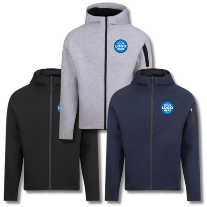 Personalised Tech Style Adapt Tracksuit Top - Grey/Navy/Black