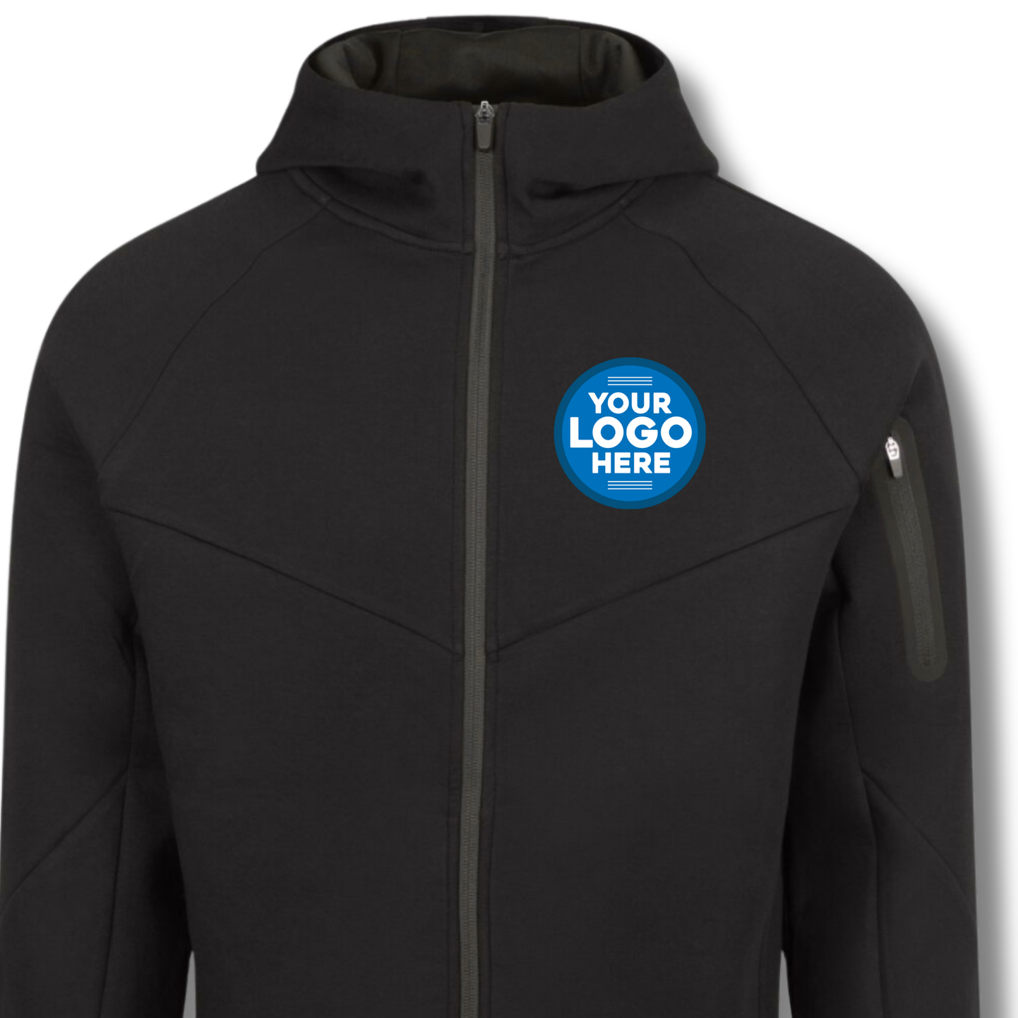 Personalised Tech Style Adapt Tracksuit Top - Grey/Navy/Black