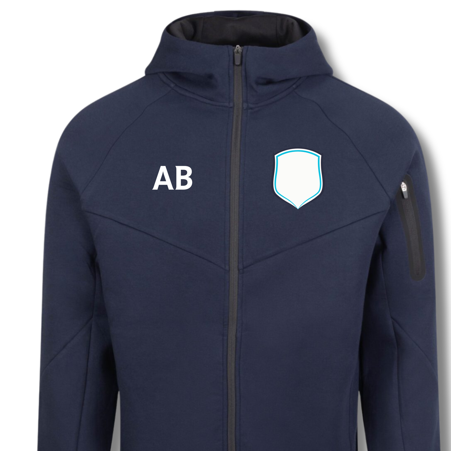 Personalised Tech Style Adapt Tracksuit Top - Grey/Navy/Black