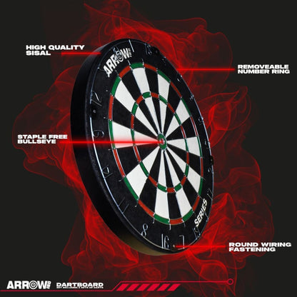 Arrow180 Bristle Dartboard and Darts Set.