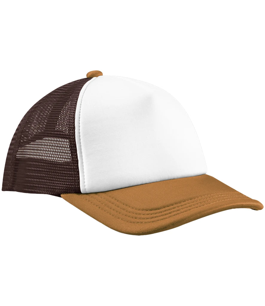 Beechfield Retro 5 Panel Trucker Cap - Chocolate