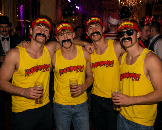 Wrestling Fancy Dress - Hulk Hogan Inspired - Vest & Bandana - Cosplay  - Funny - Stag Do - Just for Fun - Party - Hulk Hogan Outfit