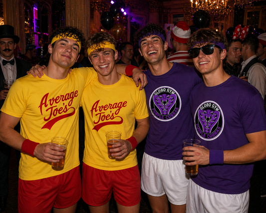 Dodgeball Film 2000's Fancy Dress - Dress Up - Adults - Globo Gym - Average Joes - Movie Theme Costume - Party - Stag Do