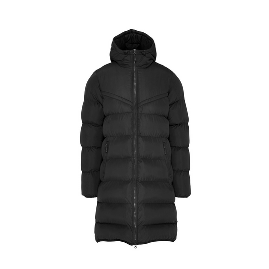 Sports Winter Thermal Chevron Long Puffer Jacket - Black or Navy