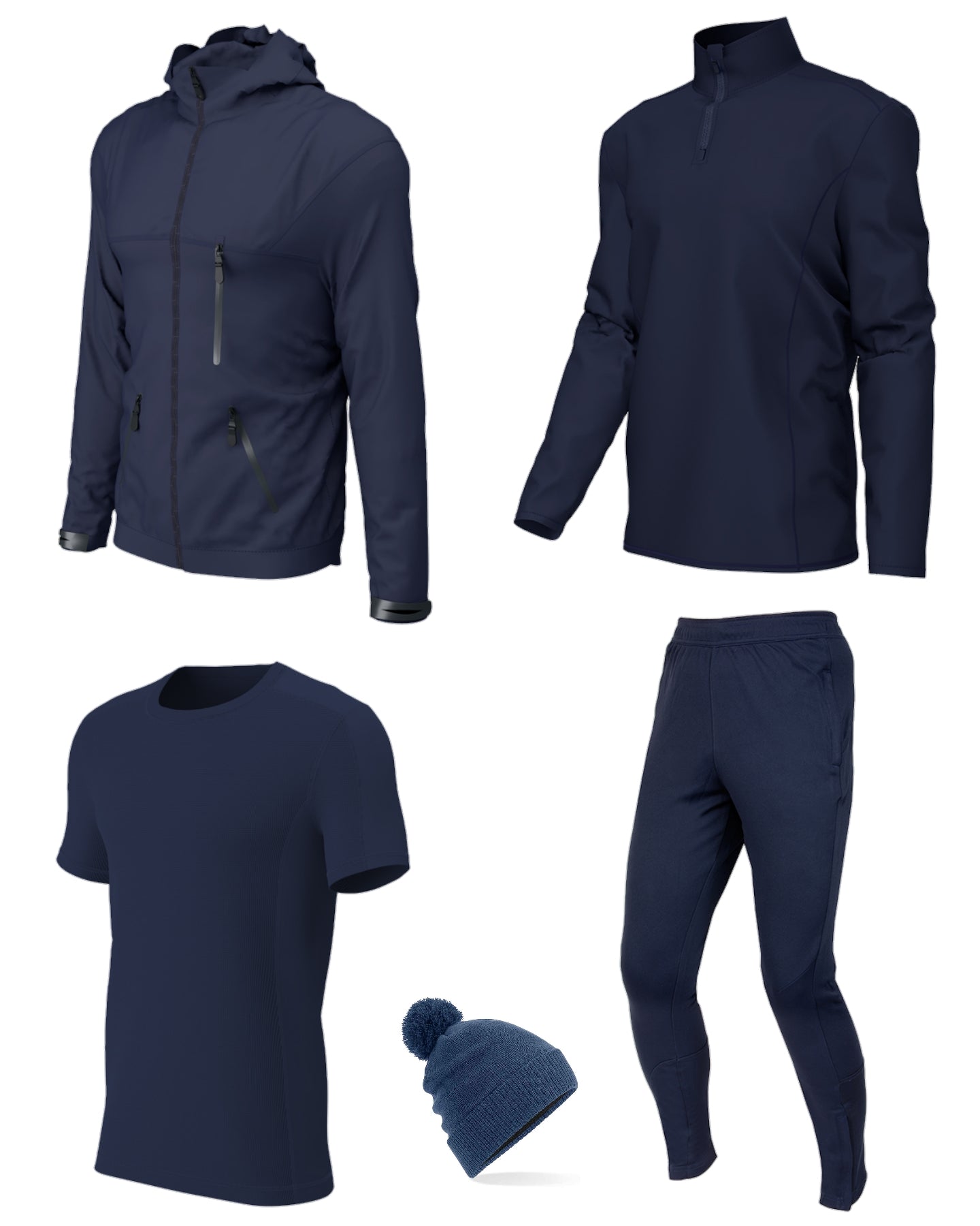 Coaches Winter Technical 5 Piece Sports Bundle - Black or Navy