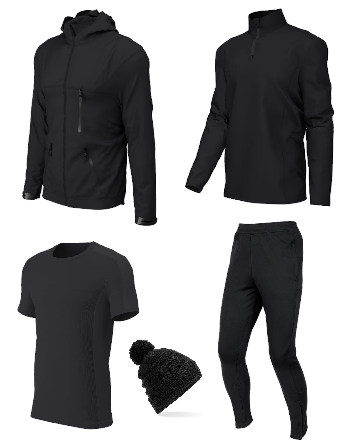 Coaches Winter Technical 5 Piece Sports Bundle - Black or Navy