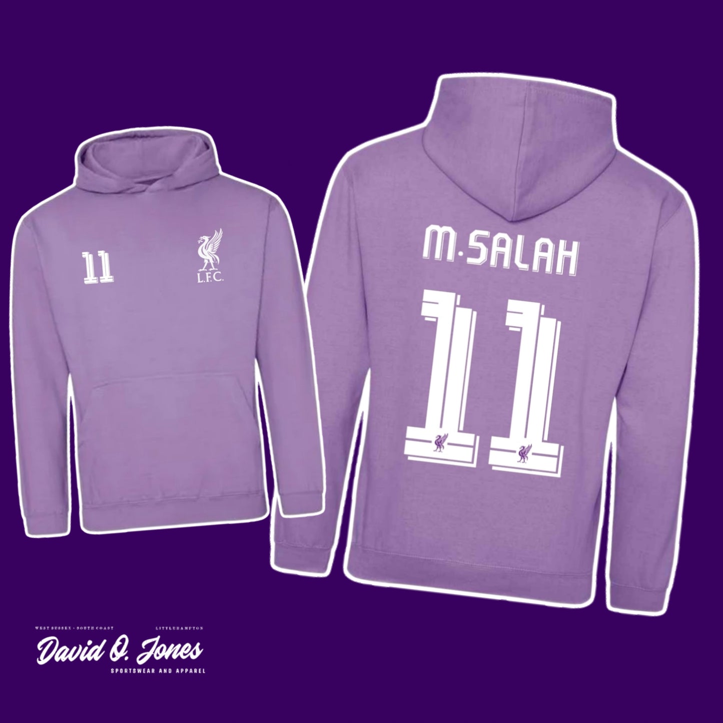 Mo Salah 11 Hero Hoodie - Lilac