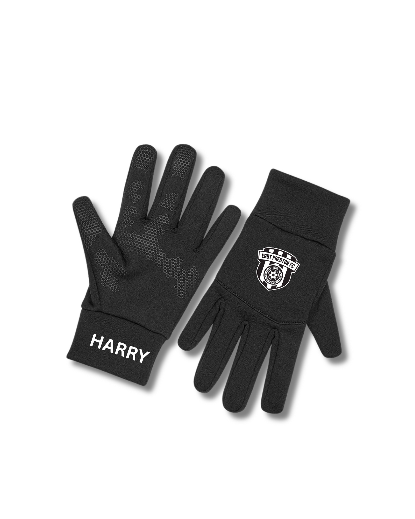 East Preston Youth FC Soft Shell Gloves – Black