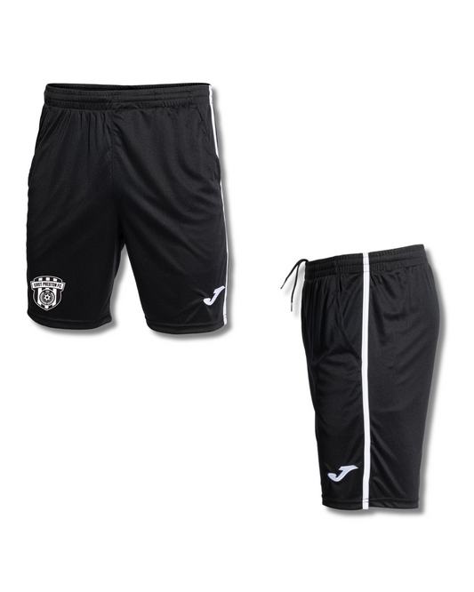 East Preston Youth FC Coaches Shorts – Joma Open III (Black/White, With Pockets)