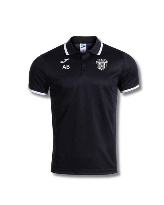 East Preston Youth FC Coaches Polo Shirt – Joma Combi Premium (Black/White, Adults Only)