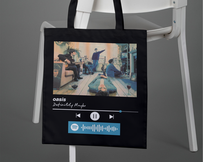 Customised Gift - Spotify Code Tote Bag - Music Shopper - Personalised Gift - For Her - For Him - Valentines - Anniversary - Add Picture & Text