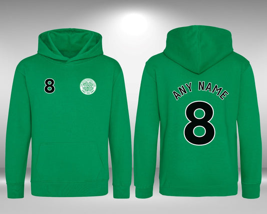 Celtic unofficial Supporters Hoodie Junior - Any Name + Number combo