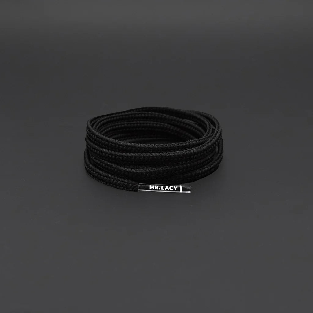 Mr Lacy Goalies Football Boot Laces Slim - Black