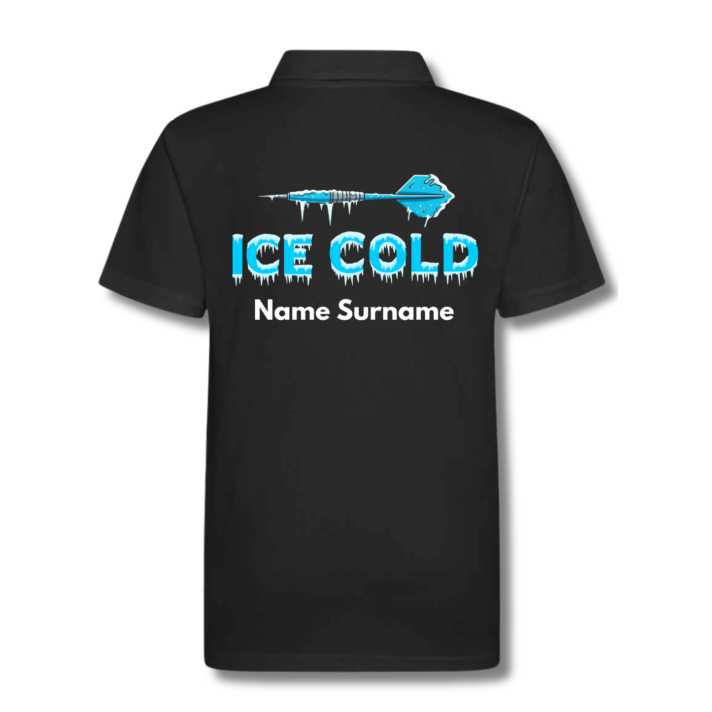 Kids Personalised Darts Polo Shirt – Custom Name | Ice Cold, Hot Shot, The Flash, The Legend, Bullseye Designs