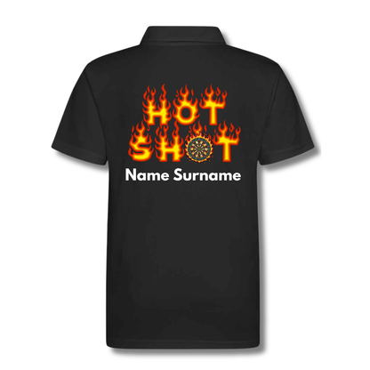 Kids Personalised Darts Polo Shirt – Custom Name | Ice Cold, Hot Shot, The Flash, The Legend, Bullseye Designs