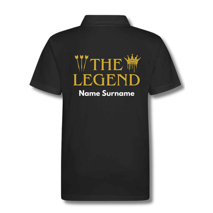 Kids Personalised Darts Polo Shirt – Custom Name | Ice Cold, Hot Shot, The Flash, The Legend, Bullseye Designs