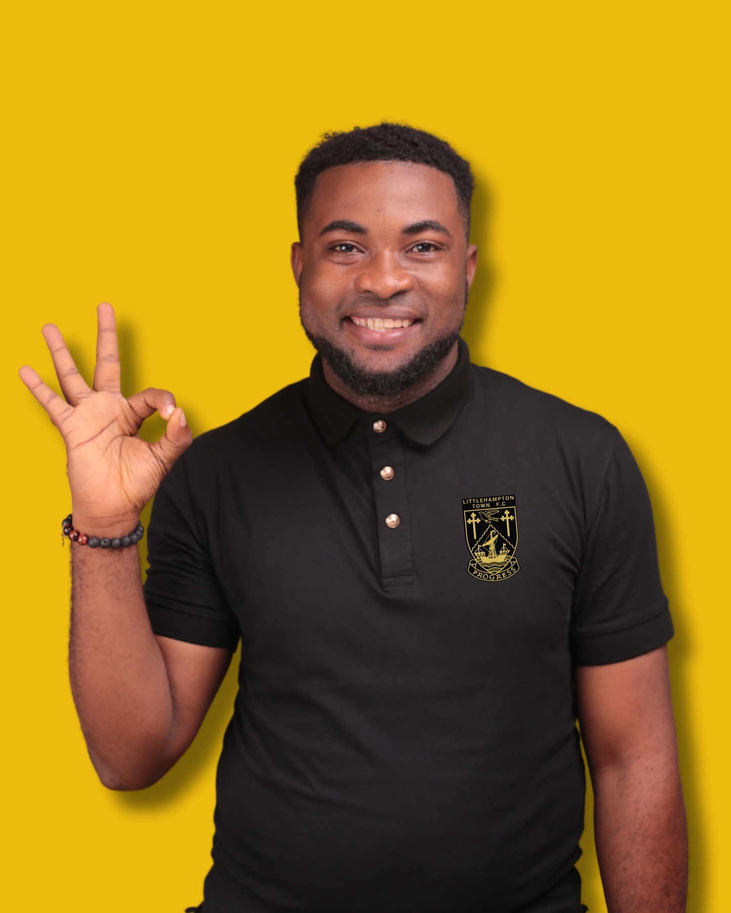 Littlehampton Town FC Polo Shirt – Black (Adults)