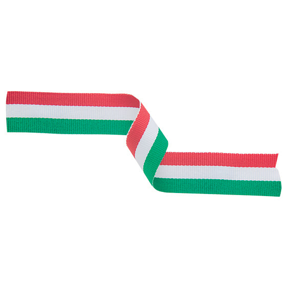 Medal Ribbon - Green White & Red
