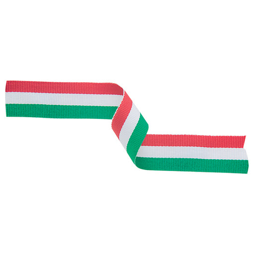 Medal Ribbon - Green White & Red