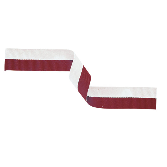 Medal Ribbon - Marron & White