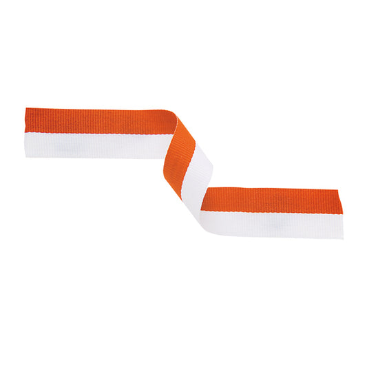 Medal Ribbon - Orange & White
