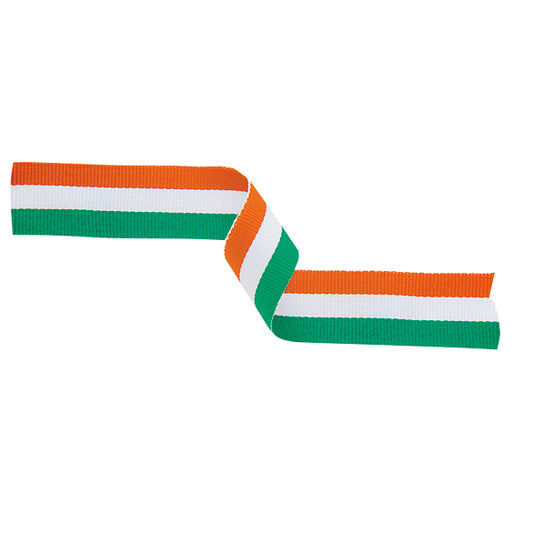 Medal Ribbon - green, white and orange
