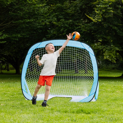 PowerPlay 2 In 1 Pop Up Garden Football Goal & Cricket Wicket
