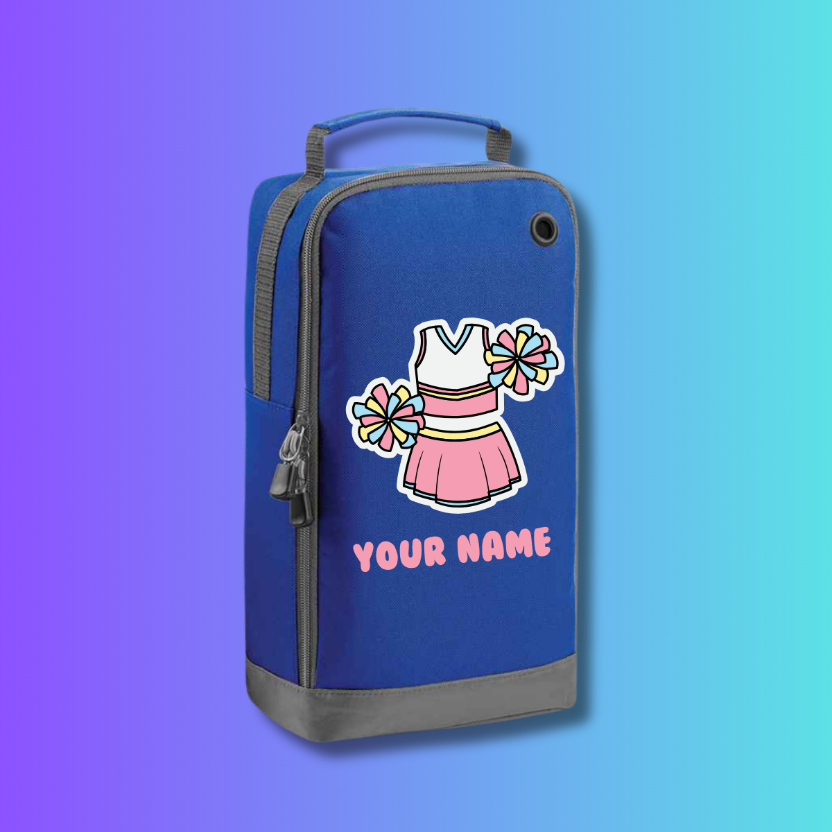 Cheerleader shoe bag with custom name