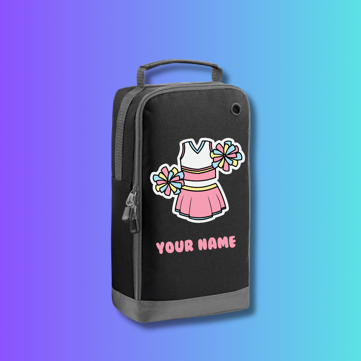 Cheerleader shoe bag with custom name