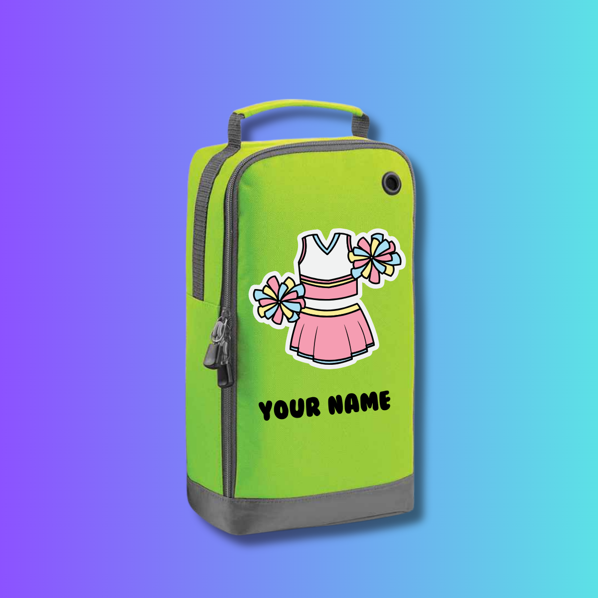 Cheerleader shoe bag with custom name