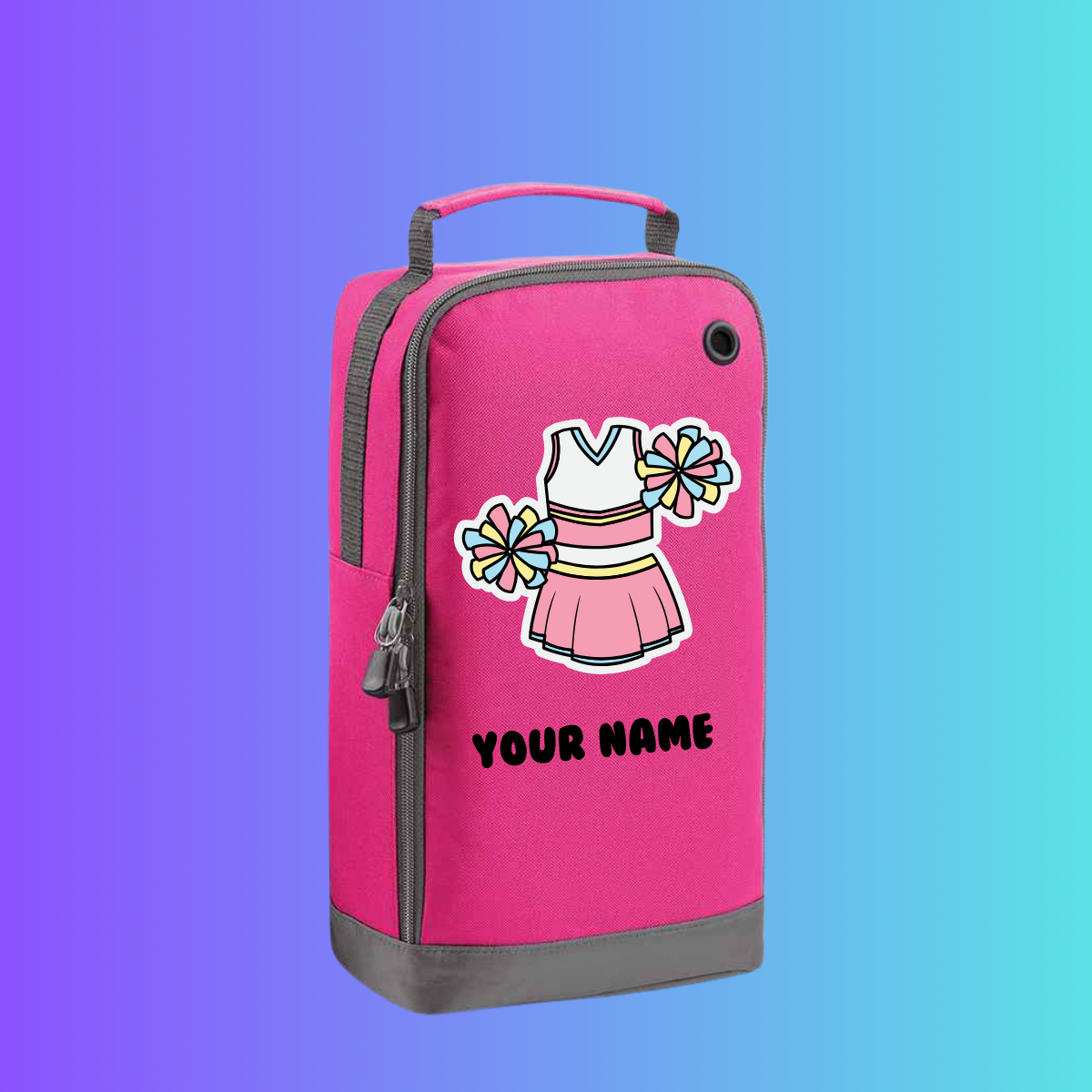 Cheerleader shoe bag with custom name