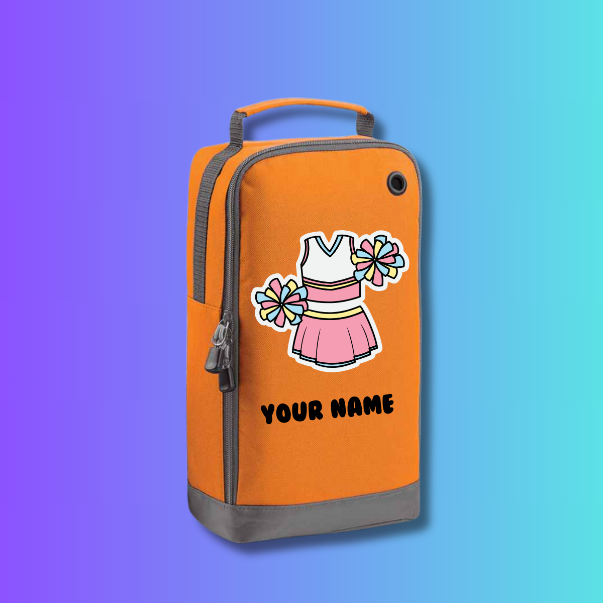 Cheerleader shoe bag with custom name