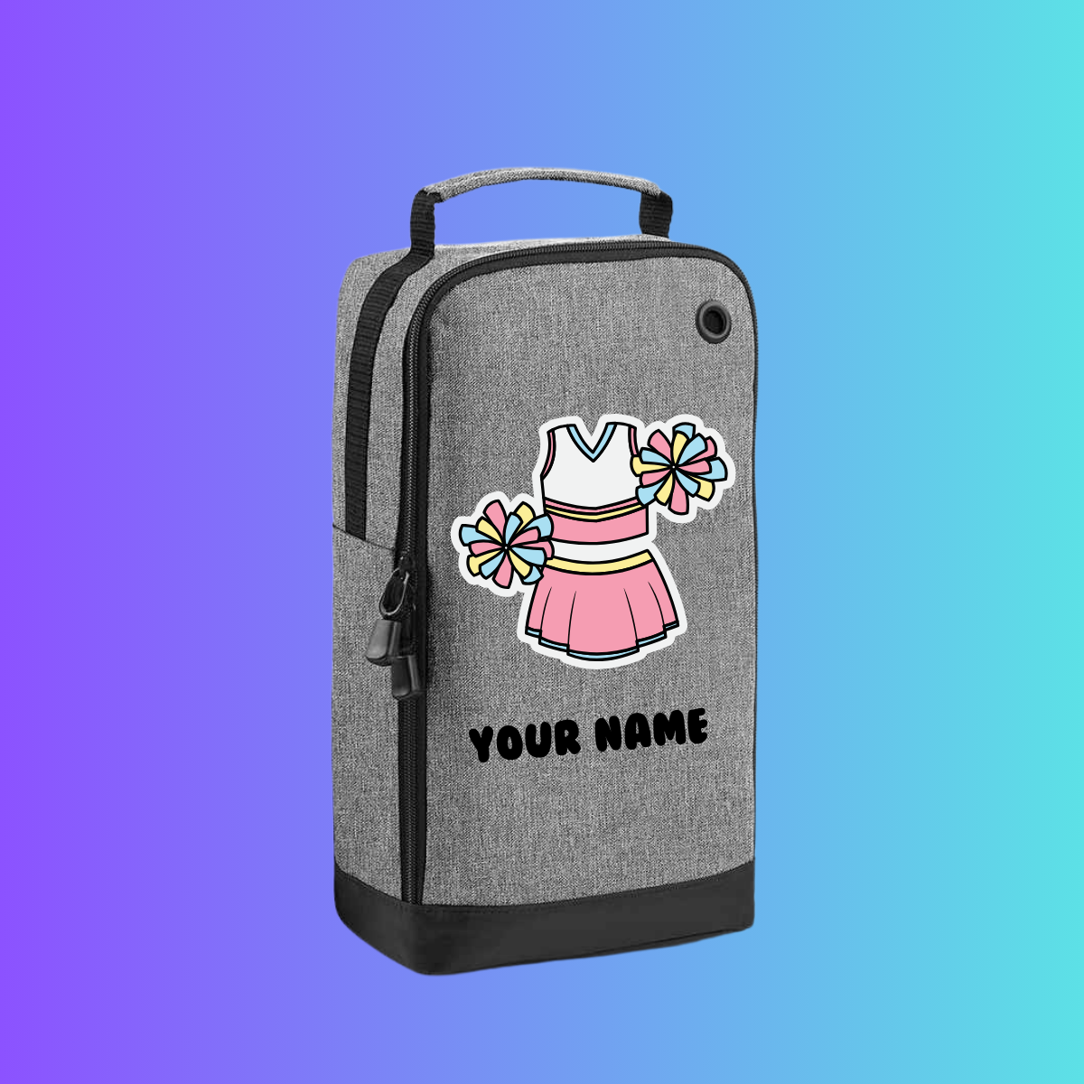 Cheerleader shoe bag with custom name